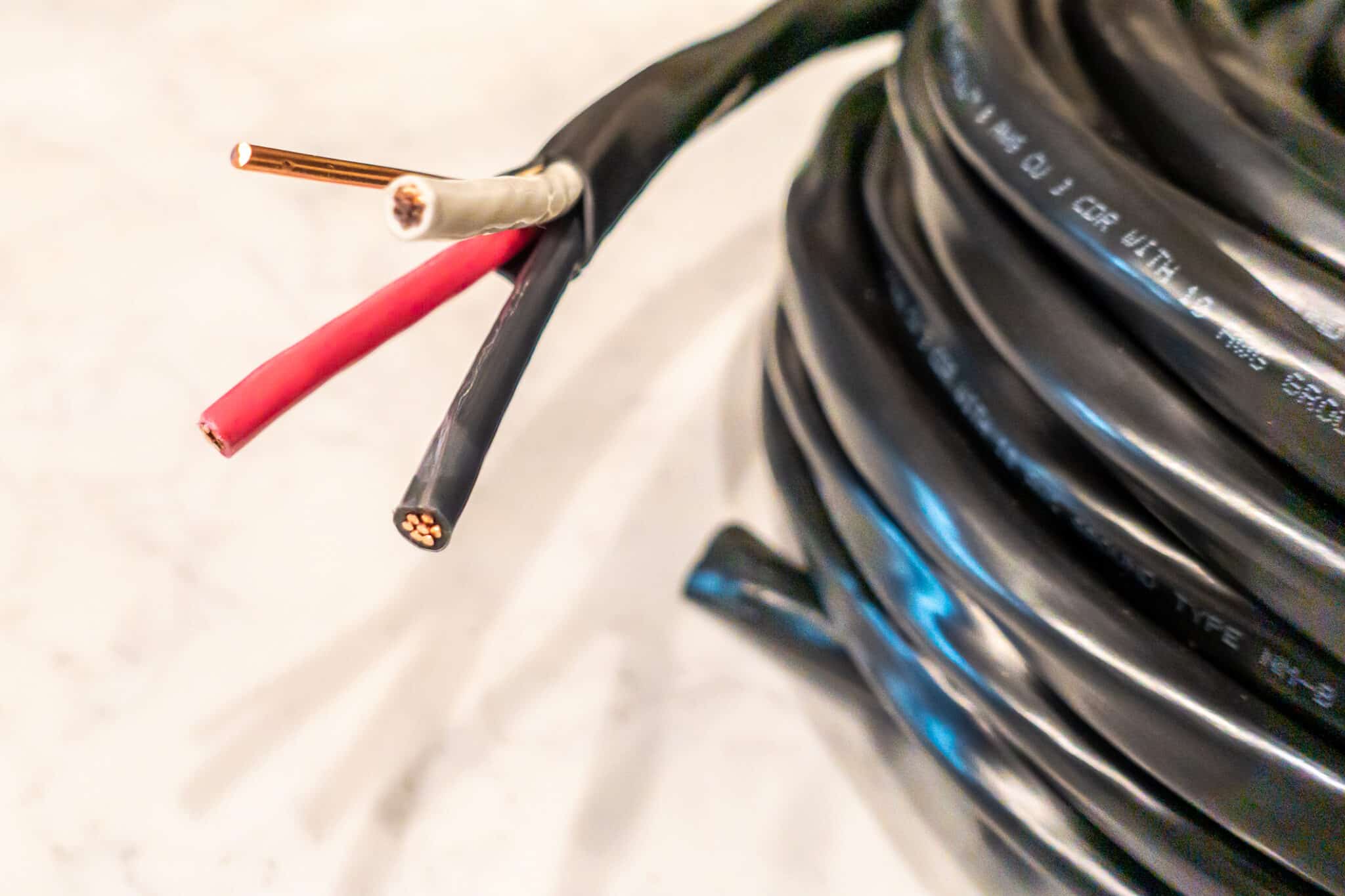 Copper wiring cable.