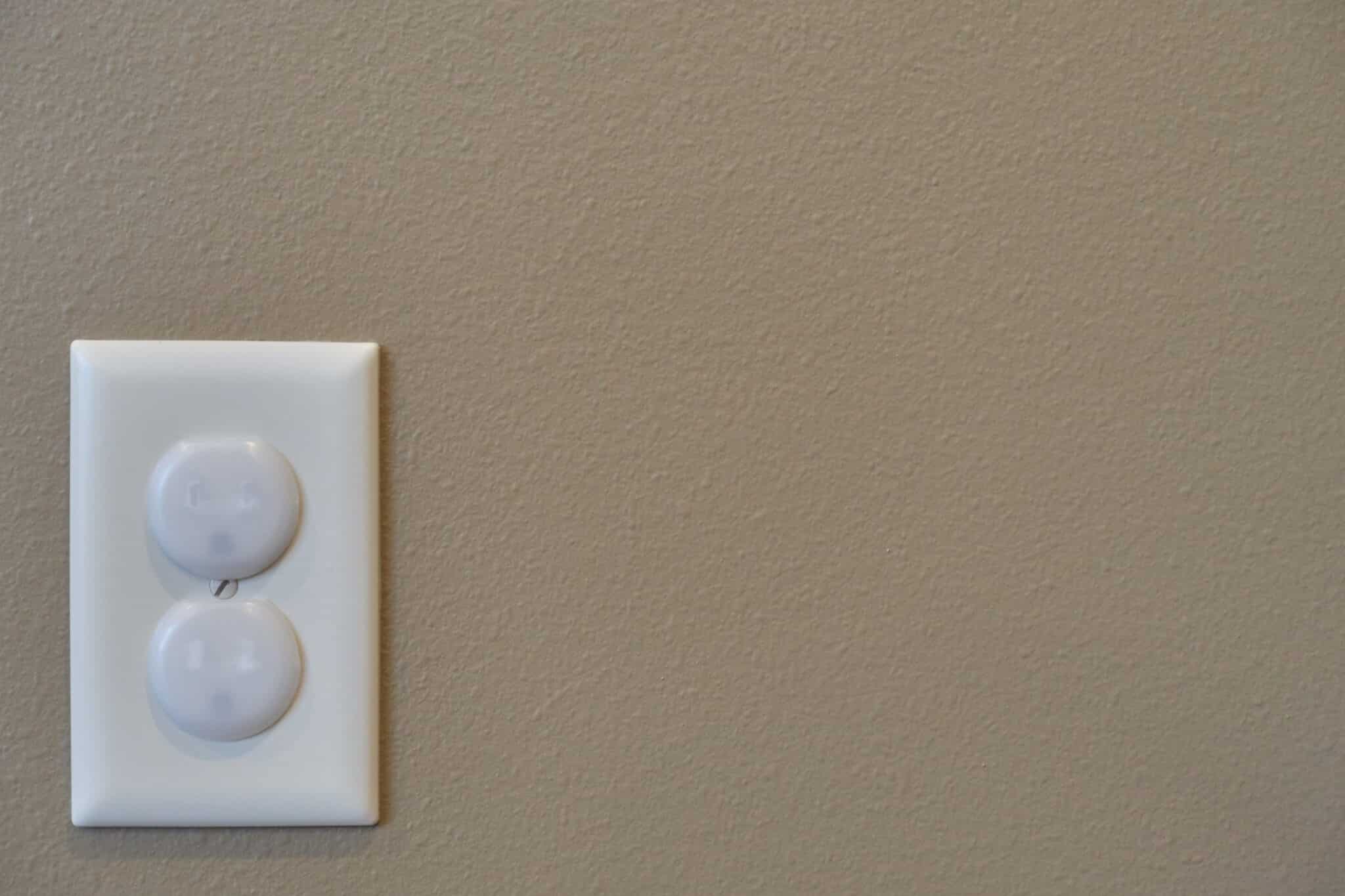 Plastic Childproof outlet covers.