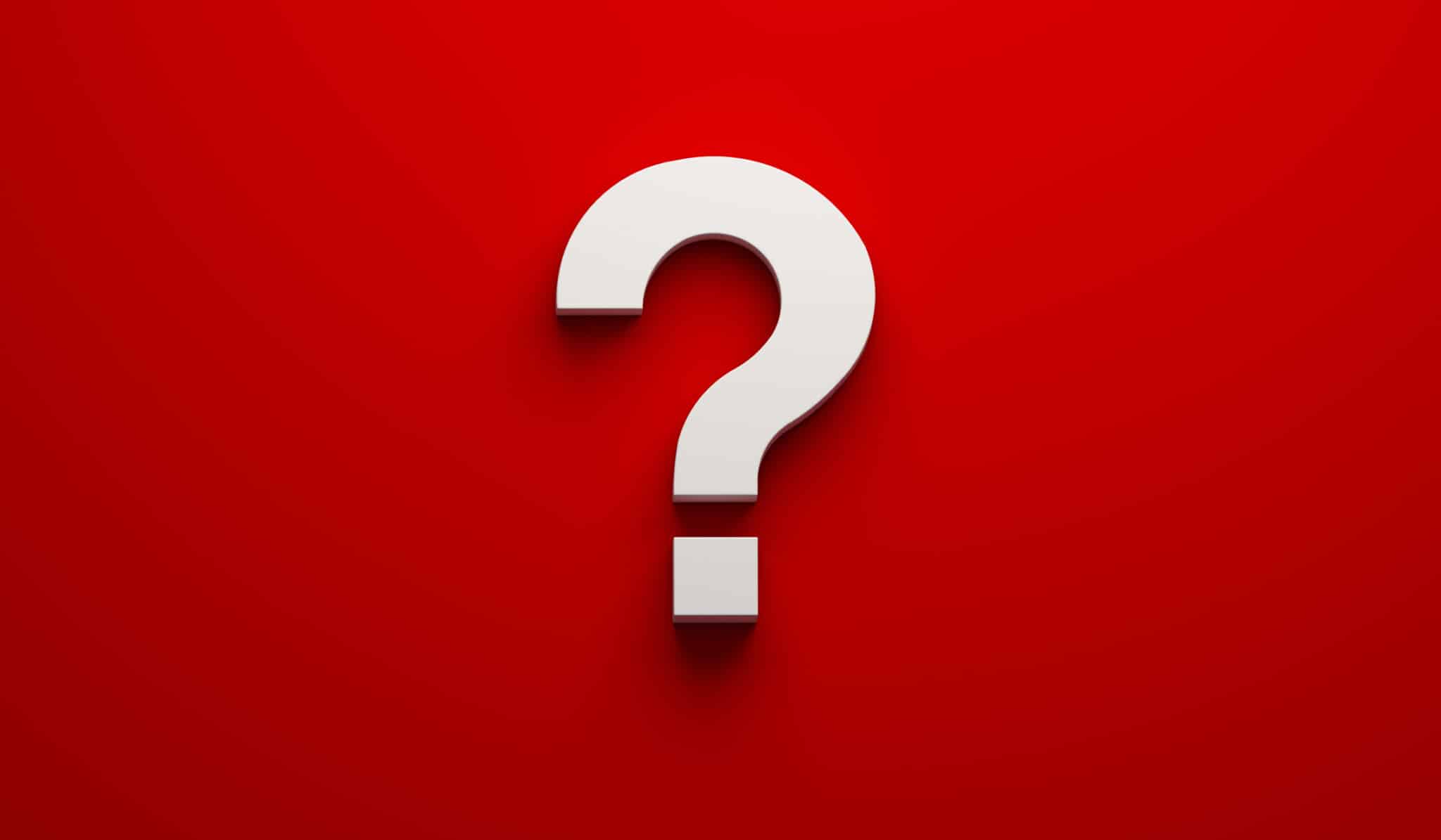White Question Mark Isolated, Emergency Electrical Services.