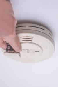 Chirping with new batteries, Smoke Detectors.